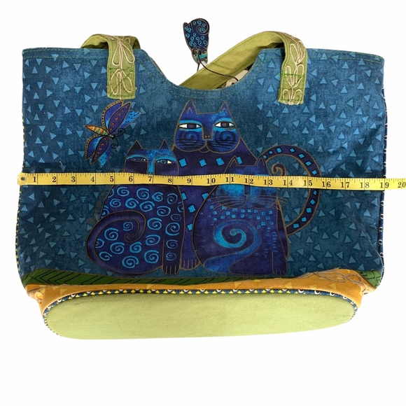 Laurel Burch Zippered Tote Cat Pattern - Picture 3 of 8